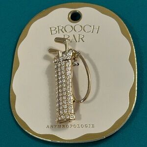 Anthropologie Golf Clubs and Bag Brooch